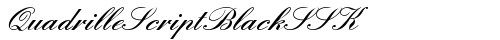 QuadrilleScriptBlackSSK Regular free truetype font