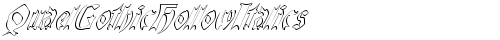 QuaelGothicHollowItalics Regular truetype шрифт