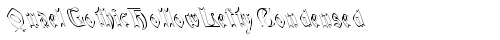 QuaelGothicHollowLeftyCondensed Regular truetype шрифт