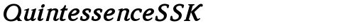 QuintessenceSSK Bold Italic TrueType-Schriftart