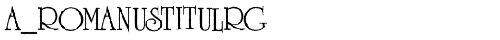 a_RomanusTitulRg Regular free truetype font