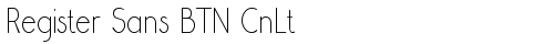 Register Sans BTN CnLt Regular fonte truetype