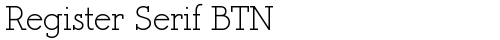Register Serif BTN Regular font TrueType