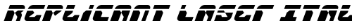 Replicant Laser Italic Laser Italic font TrueType