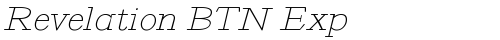 Revelation BTN Exp Oblique truetype font
