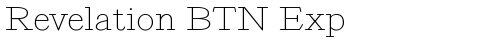 Revelation BTN Exp Regular truetype шрифт