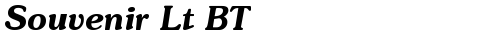 Souvenir Lt BT Demi Italic TrueType-Schriftart