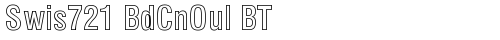 Swis721 BdCnOul BT Bold Outline truetype font