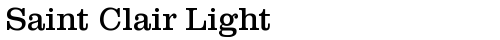 Saint Clair Light Regular free truetype font