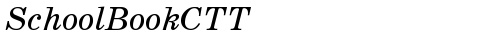SchoolBookCTT Italic font TrueType