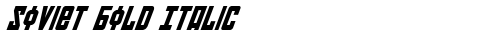 Soviet Bold Italic Bold Italic truetype font