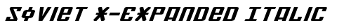 Soviet X-Expanded Italic X-Expanded Ital truetype font