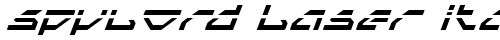 Spylord Laser Italic Laser Italic font TrueType gratuito