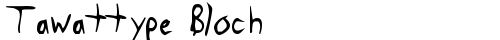 Tawattype Bloch Regular truetype шрифт