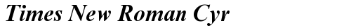 Times New Roman Cyr Bold Italic TrueType-Schriftart