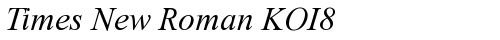 Times New Roman KOI8 Italic truetype fuente