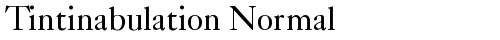 Tintinabulation Normal Regular free truetype font