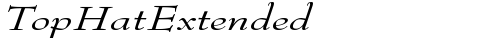 TopHatExtended Italic truetype font