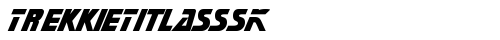 TrekkieTitlasSSK Bold truetype шрифт
