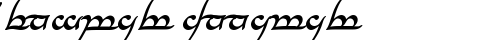 Tengwar Annatar Bold Italic truetype font