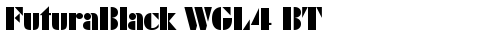 FuturaBlack WGL4 BT Regular free truetype font