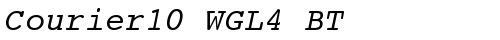 Courier10 WGL4 BT Italic truetype шрифт