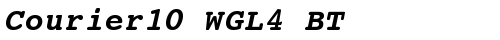 Courier10 WGL4 BT Bold Italic Truetype-Schriftart kostenlos