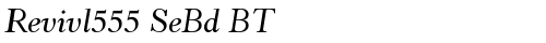 Revivl555 SeBd BT Semi Bold Itali TrueType-Schriftart