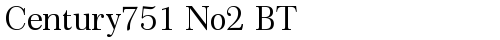 Century751 No2 BT Roman font TrueType