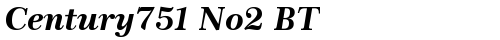 Century751 No2 BT Bold Italic free truetype font
