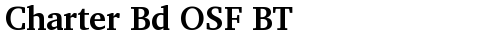 Charter Bd OSF BT Bold free truetype font