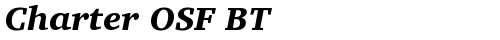 Charter OSF BT Black Italic truetype font