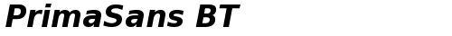 PrimaSans BT Bold Oblique truetype font