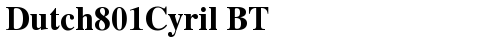 Dutch801Cyril BT Bold TrueType-Schriftart