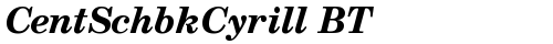 CentSchbkCyrill BT Bold Italic TrueType-Schriftart