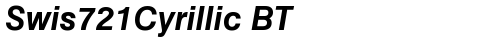 Swis721Cyrillic BT Bold Italic TrueType-Schriftart