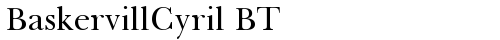 BaskervillCyril BT Roman truetype шрифт