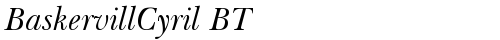 BaskervillCyril BT Italic Truetype-Schriftart kostenlos