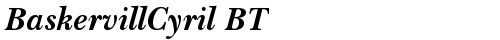 BaskervillCyril BT Bold Italic fonte truetype
