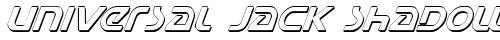 Universal Jack Shadow Italic Shadow Italic Truetype-Schriftart kostenlos