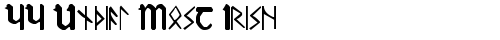 YY Uncial Most Irish Regular truetype font