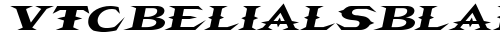 VTCBelialsBladeItalic Italic truetype font