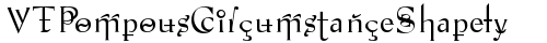 VTPompousCircumstanceShapely Regular truetype шрифт