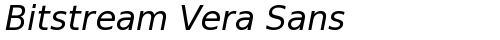 Bitstream Vera Sans Oblique TrueType-Schriftart