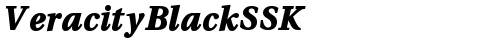 VeracityBlackSSK Bold Italic TrueType-Schriftart