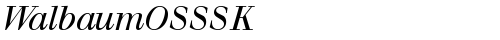 WalbaumOSSSK Italic TrueType-Schriftart
