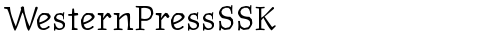 WesternPressSSK Regular font TrueType