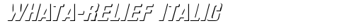 WhatA-Relief Italic Regular truetype шрифт бесплатно