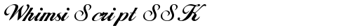 Whimsi Script SSK Regular free truetype font