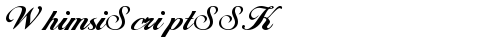WhimsiScriptSSK Regular truetype font